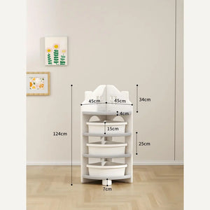 House Shaped Kids Corner Shelf with Three Storage Boxes