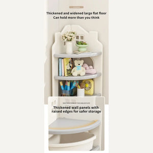 House Shaped Kids Corner Shelf with Three Storage Boxes