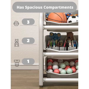 Kids Toy Storage Rack with 6 Bins