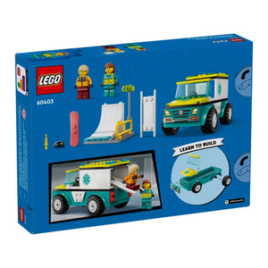 LEGO 60403 City Emergency Ambulance And Snowboarder