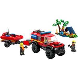 LEGO 60412 City 4X4 Fire Truck With Rescue Boat