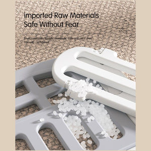 Modular Baby Playpen with Safety Gate & Lock, Grey & White