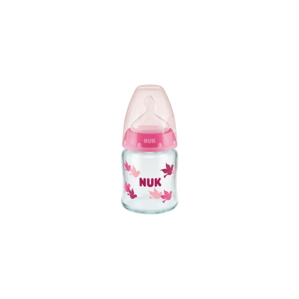 NUK First Choice Plus Glass Baby Bottle with Temperature Control 0-6months-kiwibargain.co.nz