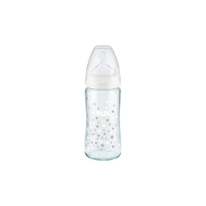 NUK First Choice Plus Glass Baby Bottle with Temperature Control 0-6months