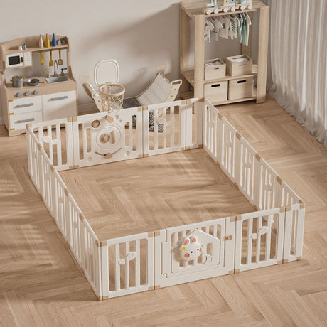 Rabbit Kids Playpen With Basketball Hoop - 18pcs