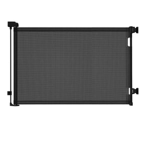 Retractable Safety Gate Fence For Pets And Kids  - Black-kiwibargain.co.nz