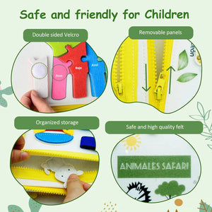 Animal Safari Travel Busy Board – Sensory Learning Activities – image 4 of 7