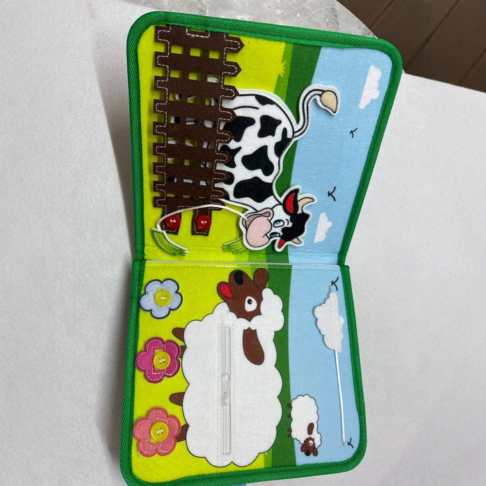 Barnyard Animals Felt Quiet Book – Farm Learning Activities – image 4 of 9