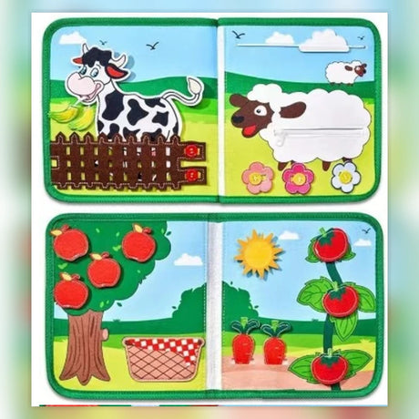 Barnyard Animals Felt Quiet Book – Farm Learning Activities – image 8 of 9