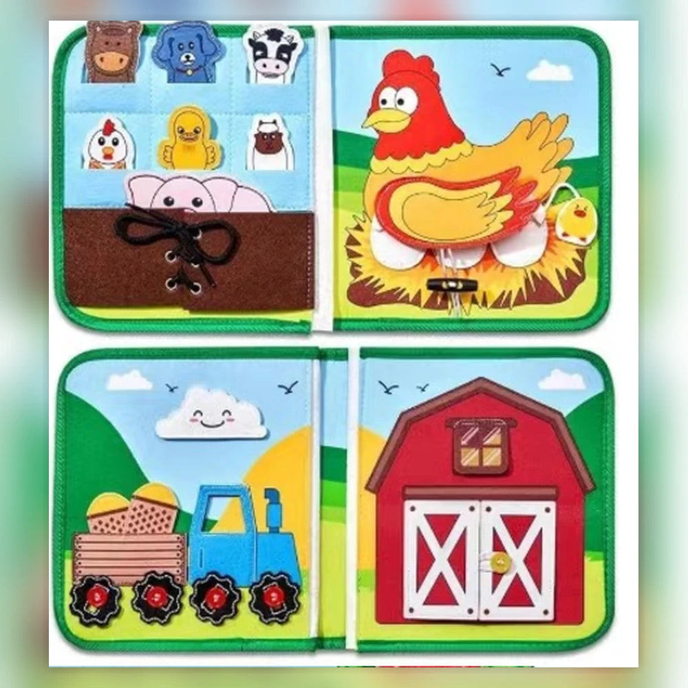 Barnyard Animals Felt Quiet Book – Farm Learning Activities – image 9 of 9