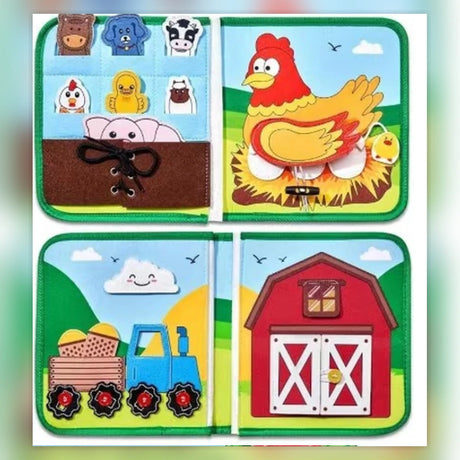Barnyard Animals Felt Quiet Book – Farm Learning Activities – image 9 of 9