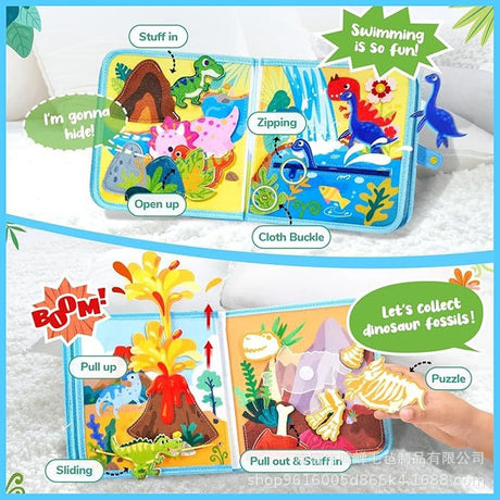Dinosaur Adventure Quiet Book – Felt Matching & Story Play – image 3 of 6