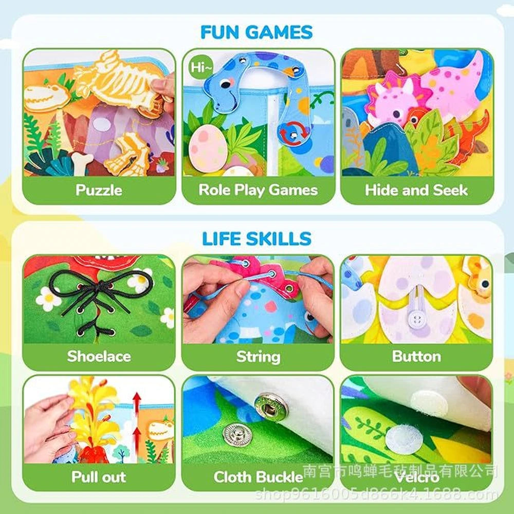 Dinosaur Adventure Quiet Book – Felt Matching & Story Play – image 6 of 6