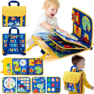 Dinosaur Backpack Busy Board – Portable Learning Activity Book – image 3 of 4
