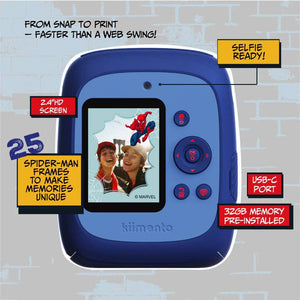 Marvel Spider-Man Print Pro Camera - dimensions - KiwiBargain NZ