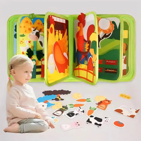 Farmyard Story Felt Quiet Book – Interactive Learning Play – image 3 of 11