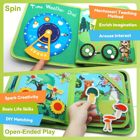 Forest Adventure Sensory Quiet Book – Nature Activity Play – image 4 of 8