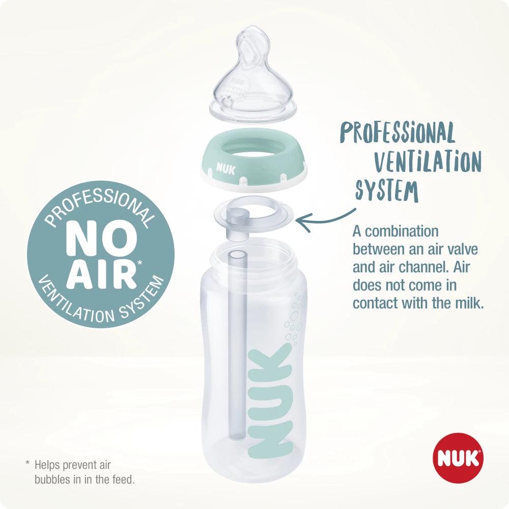 NUK Anti-Colic Baby Bottle with Temp. Control 300ml - 3pack - KiwiBargain