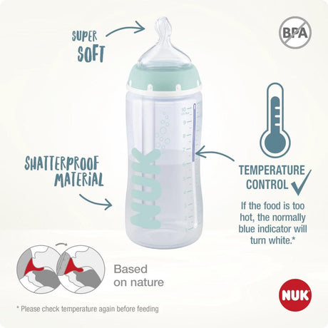 NUK Anti-Colic Professional Baby Bottle with Temperature Control 300ml - KiwiBargain