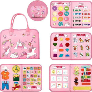 Pink Unicorn Travel Busy Board – Life Skills Activity Book – image 3 of 11