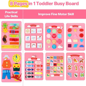 Pink Unicorn Travel Busy Board – Life Skills Activity Book – image 8 of 11