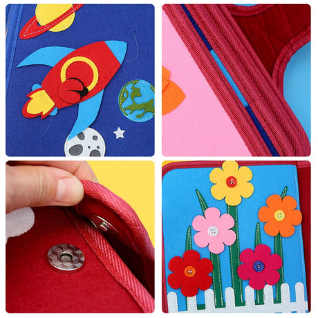 Rainbow Alphabet Felt Quiet Book – Practical Life Activities – image 4 of 9