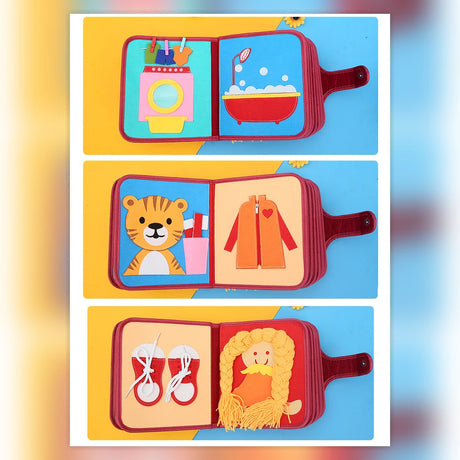 Rainbow Alphabet Felt Quiet Book – Practical Life Activities – image 5 of 9
