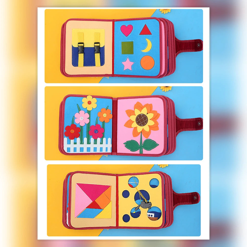 Rainbow Alphabet Felt Quiet Book – Practical Life Activities – image 6 of 9