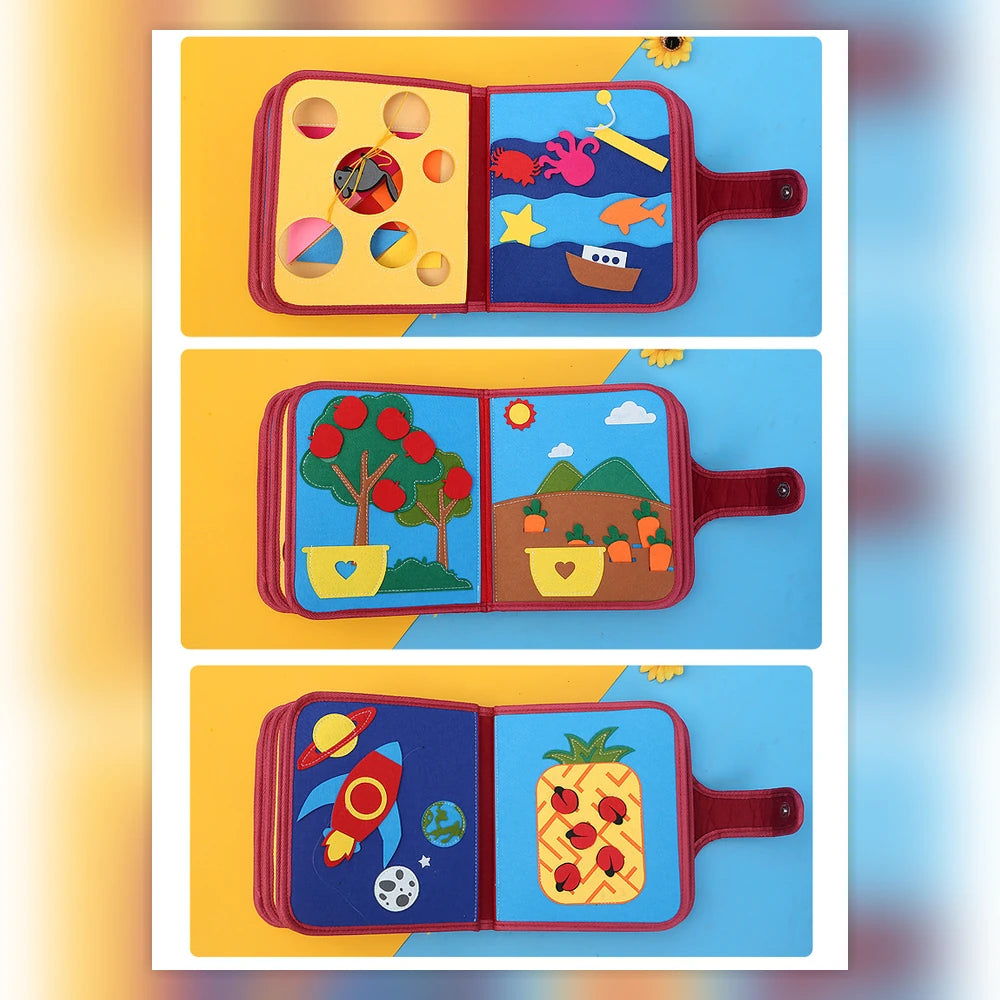Rainbow Alphabet Felt Quiet Book – Practical Life Activities – image 7 of 9