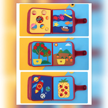 Rainbow Alphabet Felt Quiet Book – Practical Life Activities – image 7 of 9