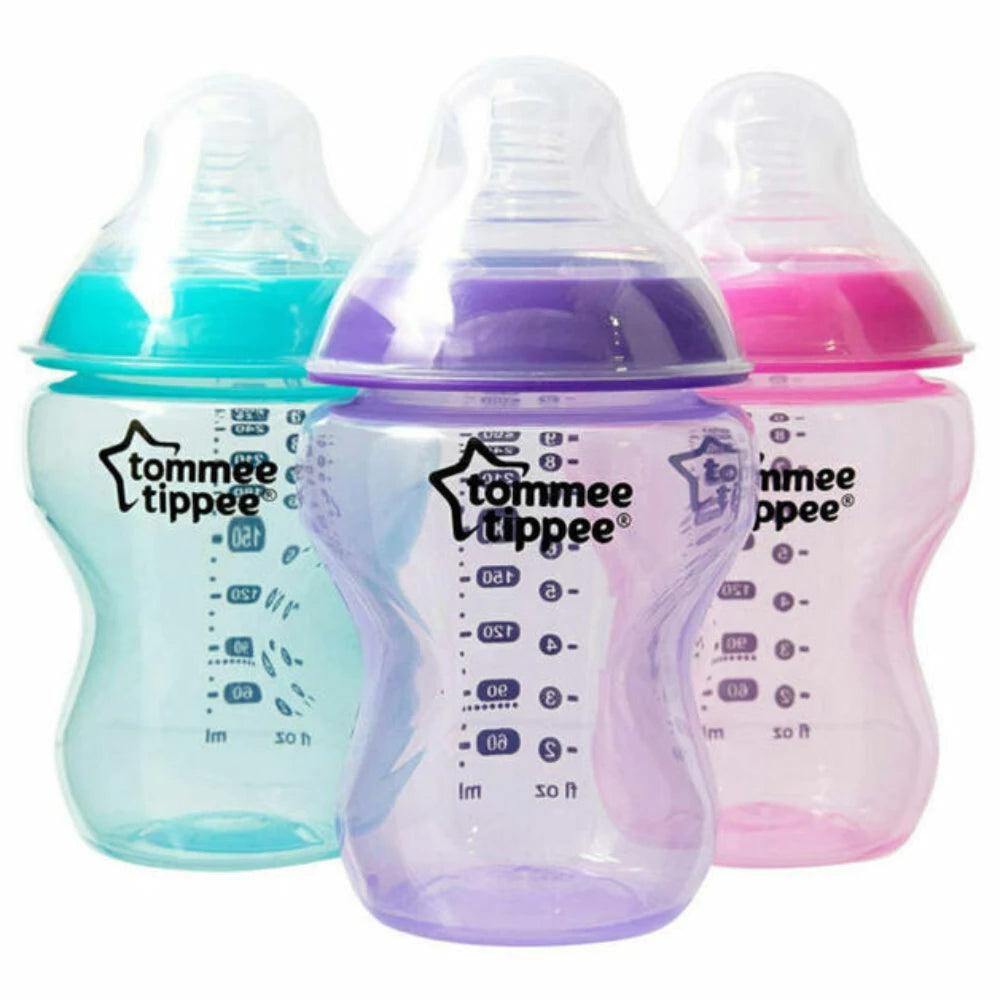 Tommee Tippee Close to Nature Feeding Bottles 260ml- 3pack (Girl) - KiwiBargain