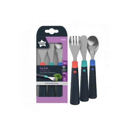 Tommee Tippee Grown Up Kids First Cutlery Set (Asstd. Colours) - KiwiBargain