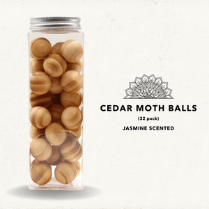 32 Cedar Wood Balls - Jasmine Natural Moth Repellent - KiwiBargain