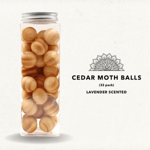 32 Cedar Wood Balls - Lavender Natural Moth Repellent - KiwiBargain