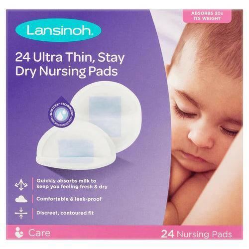 Disposable Stay Dry Nursing Pads, 24 Wrapped Pads - Lansinoh - Glowish