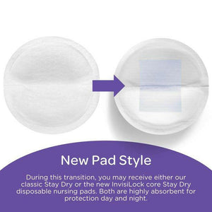 Disposable Stay Dry Nursing Pads, 60 Wrapped Pads - Lansinoh - Glowish