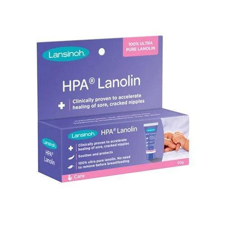 Lansinoh HPA Lanolin Nipple Cream 50g, Hypoallergenic, 100% Natural - Glowish