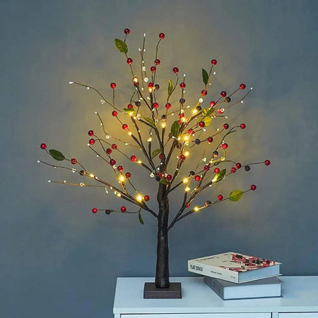 Ruby Fruit Bonsai Tree Light - Warm White - KiwiBargain